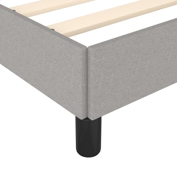 vidaXL Sängram ljusgrå 100x200 cm tyg Grå