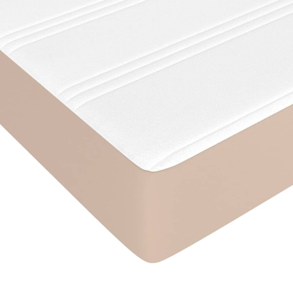 vidaXL Pocketresårmadrass cappucino 140x200x20 cm konstläder Brun