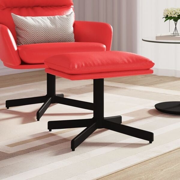 vidaXL Fotpall röd 60x60x36 cm konstläder Röd