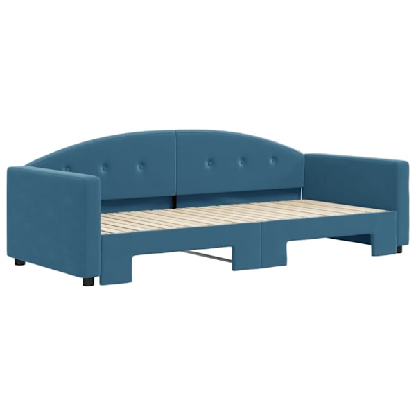 vidaXL Dagbädd utdragbar blå 90x200 cm sammet Blå