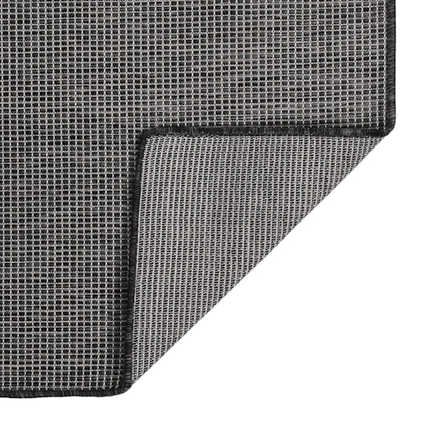 vidaXL Utomhusmatta plattvävd 80x150 cm grå grå
