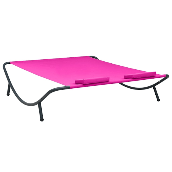 vidaXL Solsäng tyg rosa Rosa