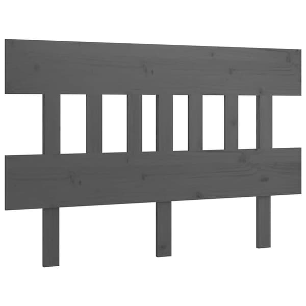 vidaXL Sänggavel grå 143,5x3x81 cm massiv furu Grå