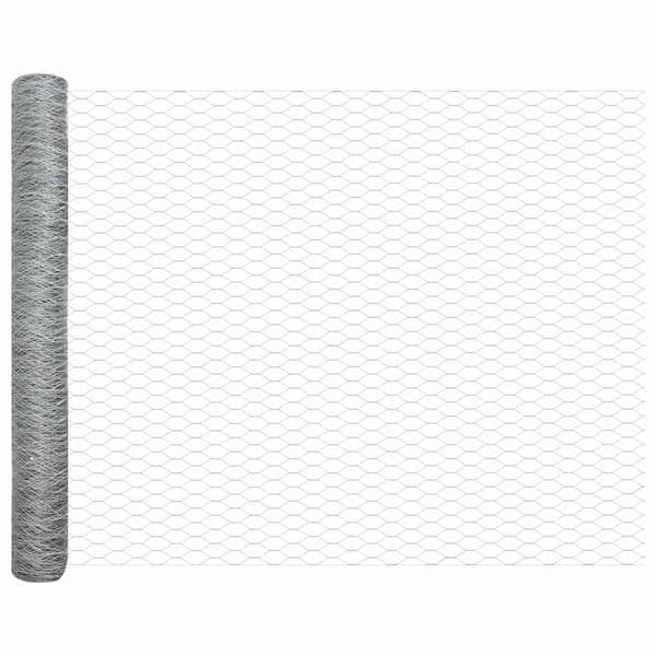 vidaXL Hexagonalt staket markfäste 100 x 1 m Galvaniserat stål Silver Silver