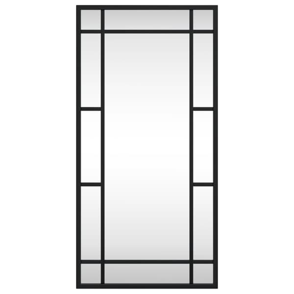 vidaXL Väggspegel svart 30x60 cm rektangulär järn art