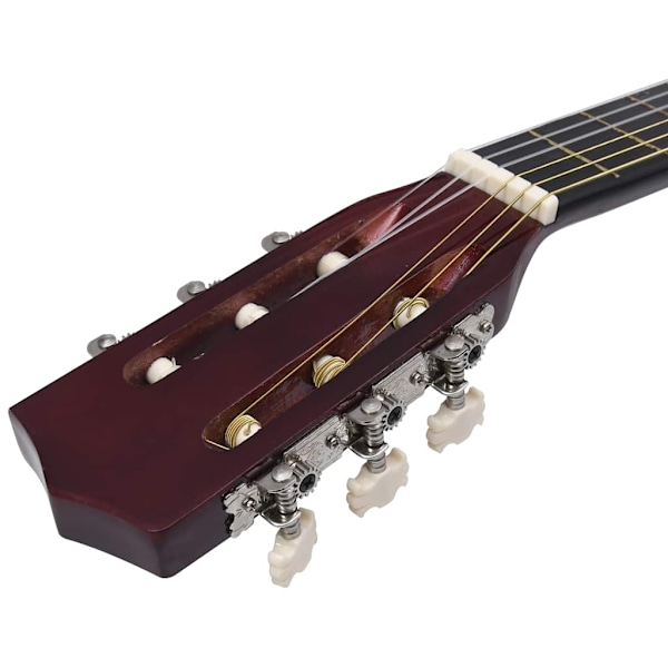 vidaXL Klassiskt gitarrset 12 delar klassisk 4/4 39" Brun