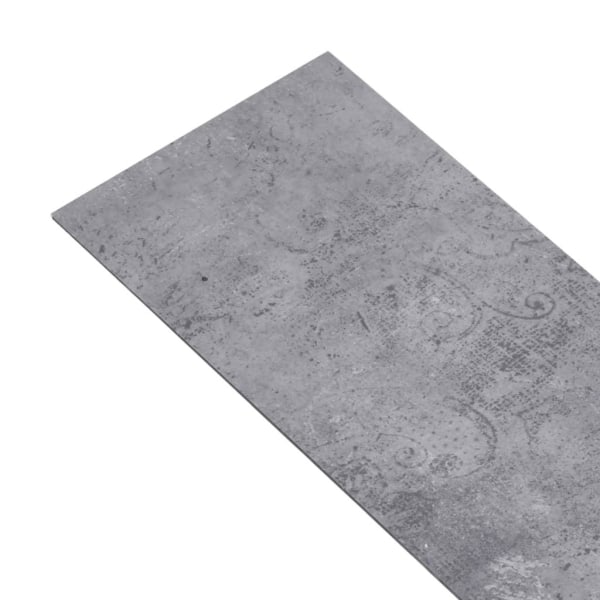 vidaXL Självhäftande PVC-golvplankor 5,21 m² 2 mm cementgrå grå