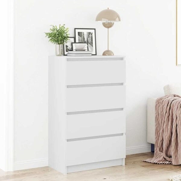 vidaXL Byrå vit 60x35x98,5 cm konstruerat trä Vit
