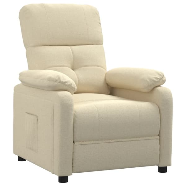 vidaXL Reclinerfåtölj gräddvit tyg Creme