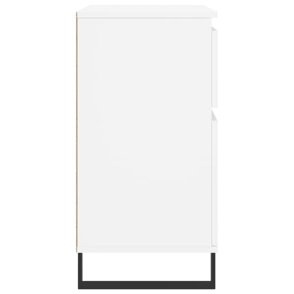 vidaXL Byrå vit 60x35x70 cm konstruerat trä Vit
