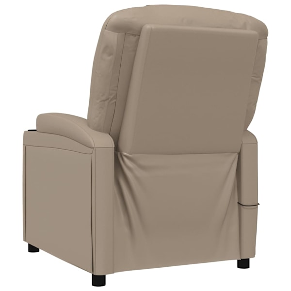 vidaXL Massagefåtölj cappuccino konstläder Brun