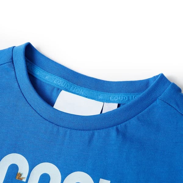 vidaXL T-shirt för barn blå 116 Blå