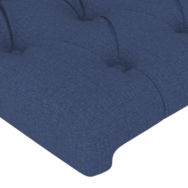 vidaXL Sänggavel med kanter blå 163x23x78/88 cm tyg Blå