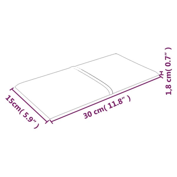 vidaXL Väggpaneler 12 st mörkgrå 30x15 cm sammet 0,54 m² Grå