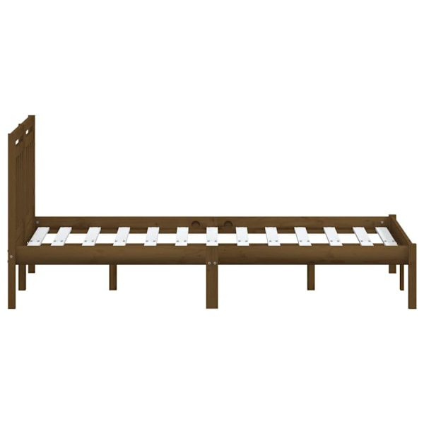 vidaXL Sängram honungsbrun massiv furu 120x200 cm Brun