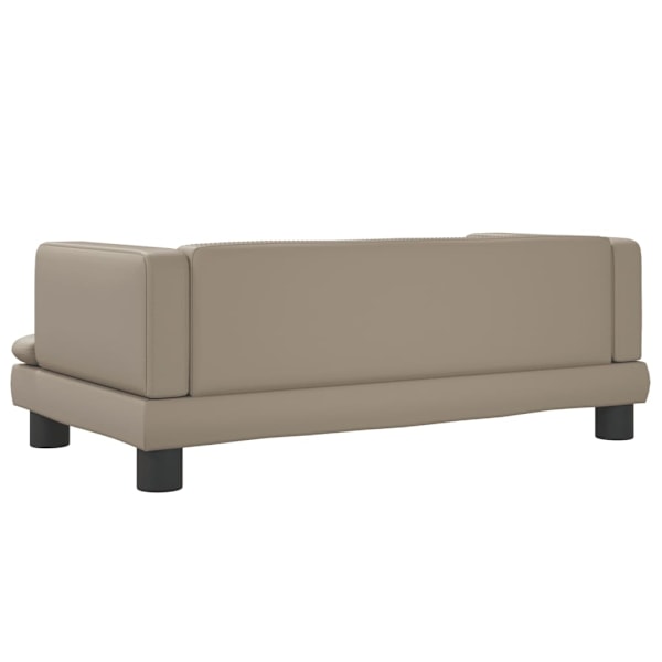 vidaXL Barnsoffa cappuccino 80x45x30 cm konstläder Brun