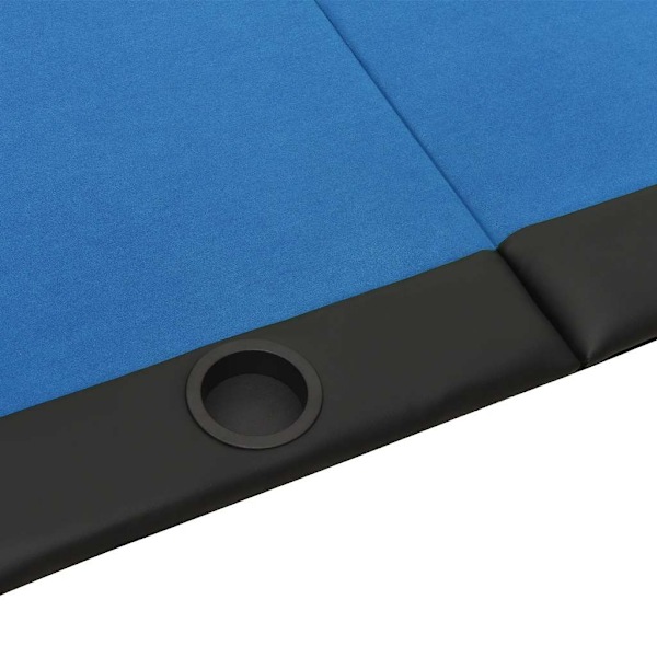 vidaXL Pokerbord för 10 spelare hopfällbart 207x106x76 cm blå Blå