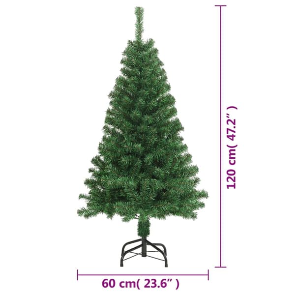 vidaXL Plastgran med tjocka grenar grön 120 cm PVC Grön