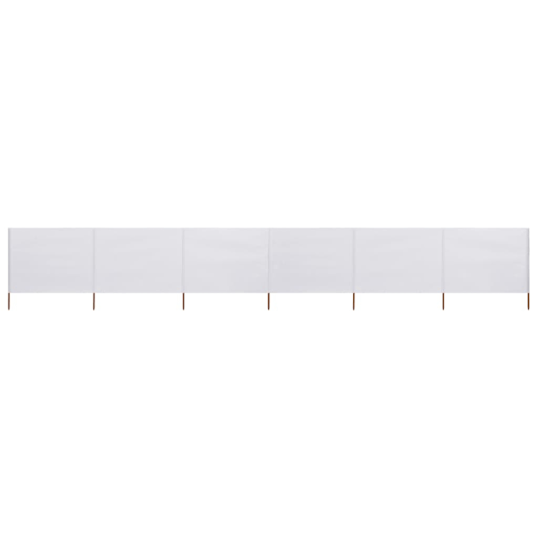 vidaXL Vindskydd 6 paneler tyg 800x80 cm vit Vit