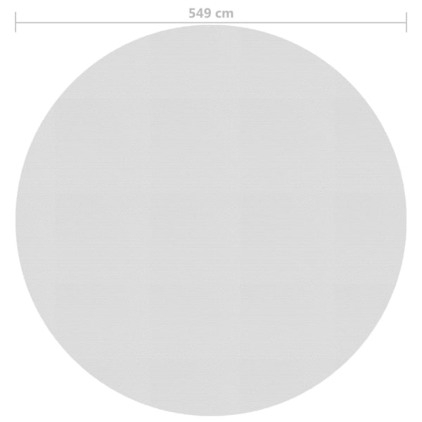 vidaXL Värmeduk för pool PE 549 cm grå grå