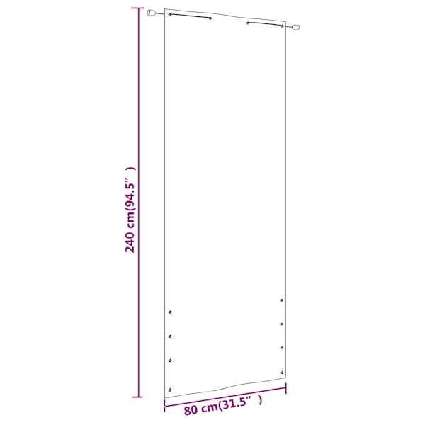 vidaXL Balkongskärm brun 80x240 cm oxfordtyg Brun