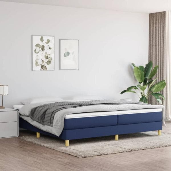 vidaXL Ramsäng blå 200x200 cm tyg Blå