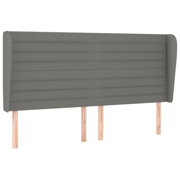 vidaXL Ramsäng med madrass mörkgrå 200x200 cm tyg Grå