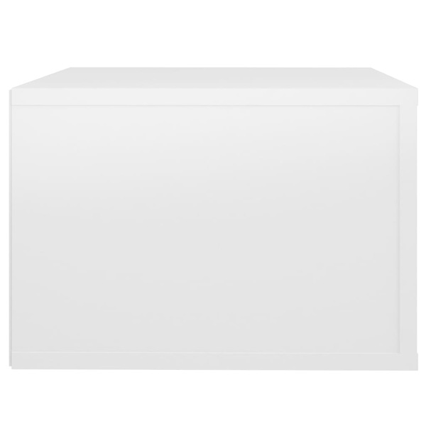 vidaXL Väggmonterade sängbord 2 st vit högglans 50x36x25cm Vit