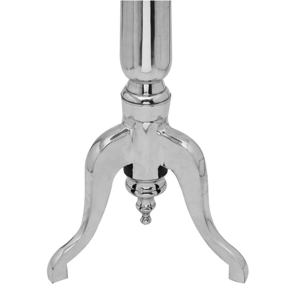 vidaXL Runt sidobord aluminium silver Silver