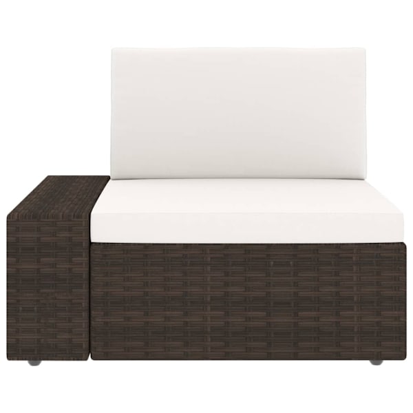 vidaXL Modulsoffa 2-sits konstrotting brun Brun