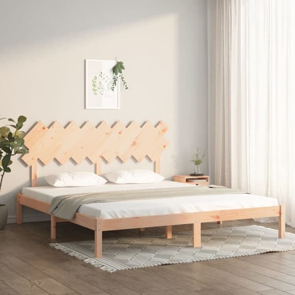 vidaXL Sängram massivt trä 180x200 cm Brun