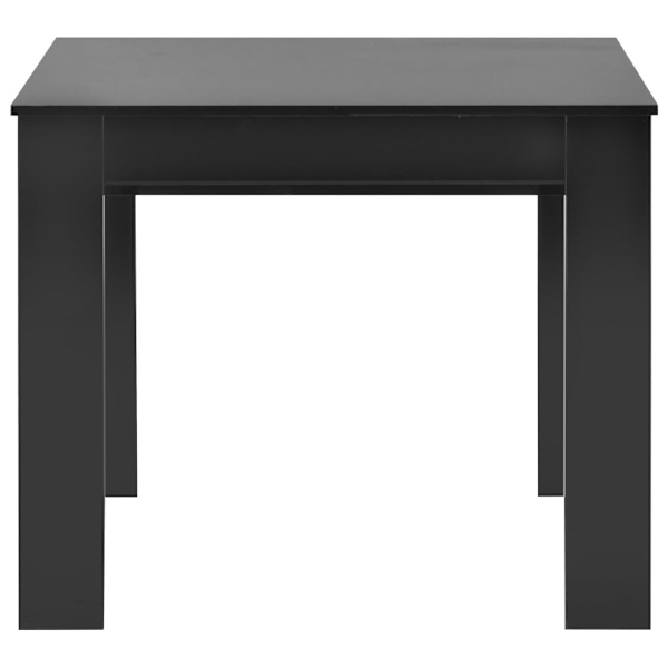 vidaXL Utdragbart matbord svart högglans 175x90x75 cm Svart