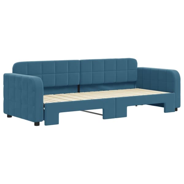 vidaXL Dagbädd utdragbar blå 80x200 cm sammet Blå