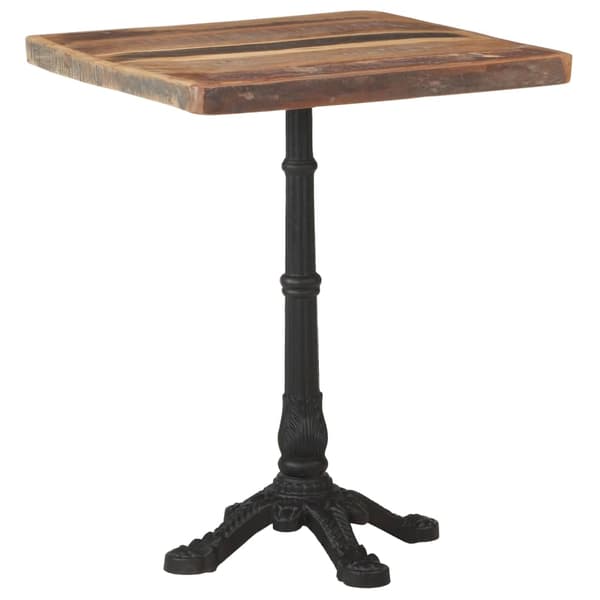 vidaXL Cafébord 60x60x76 cm massivt återvunnet trä Brun