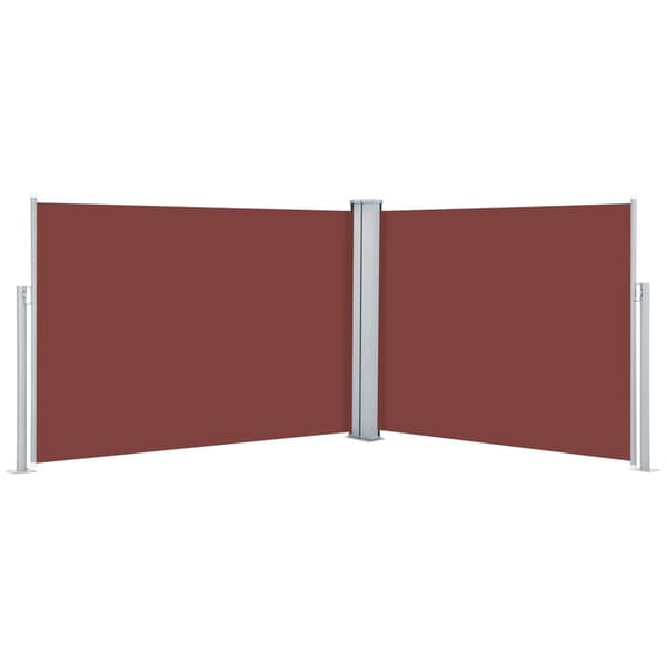 vidaXL Infällbar sidomarkis brun 100x1000 cm Brun