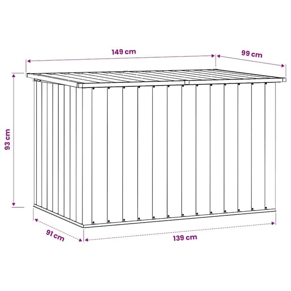 vidaXL Dynbox antracit 150x101x91 cm Antracit