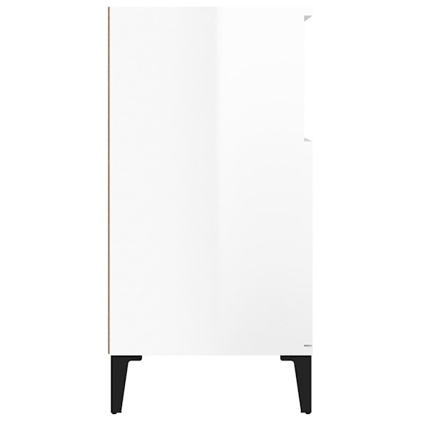 vidaXL Byrå vit högglans 60x35x70 cm konstruerat trä Vit