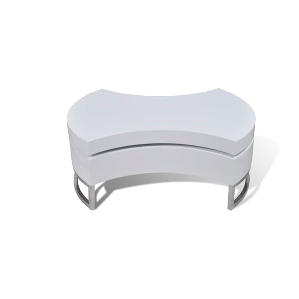 vidaXL Soffbord Futurm 80x32,5cm vit Vit