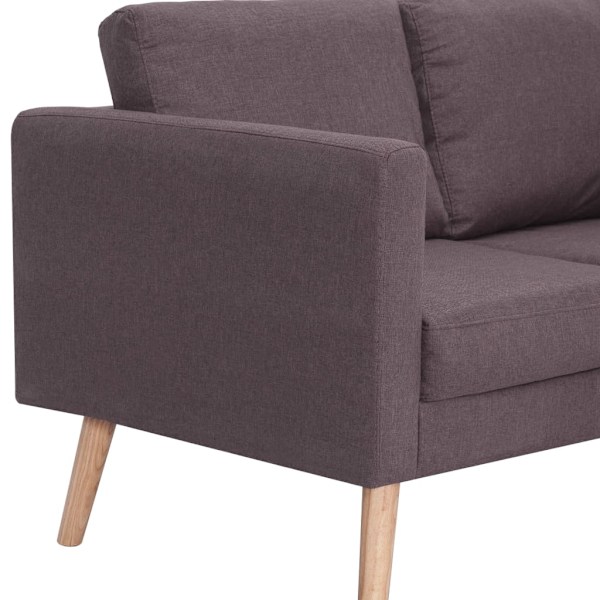 vidaXL 2-sitssoffa tyg taupe Taupe