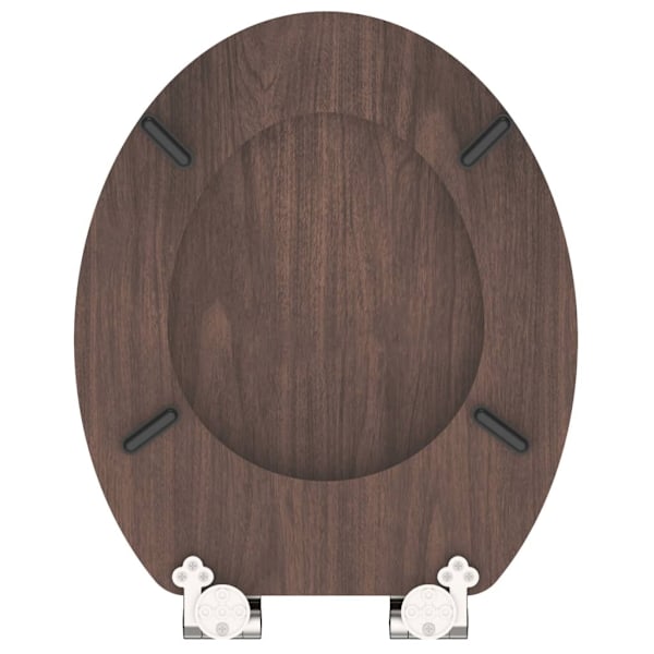 SCHÜTTE Toalettsits med mjuk stängning DARK WOOD MDF Brun