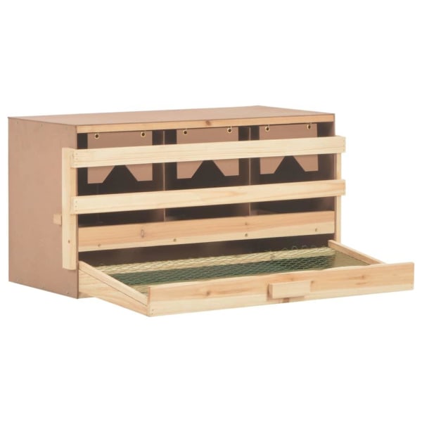 vidaXL Värprede 3 fack 72x33x38 cm massiv furu