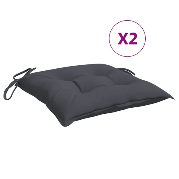 vidaXL Stolsdynor 2 st antracit 40x40x7 cm oxfordtyg Antracit