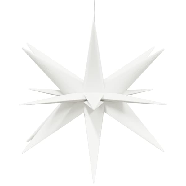vidaXL Stjärnor med LED-belysning 3 st vikbar vit 57 cm