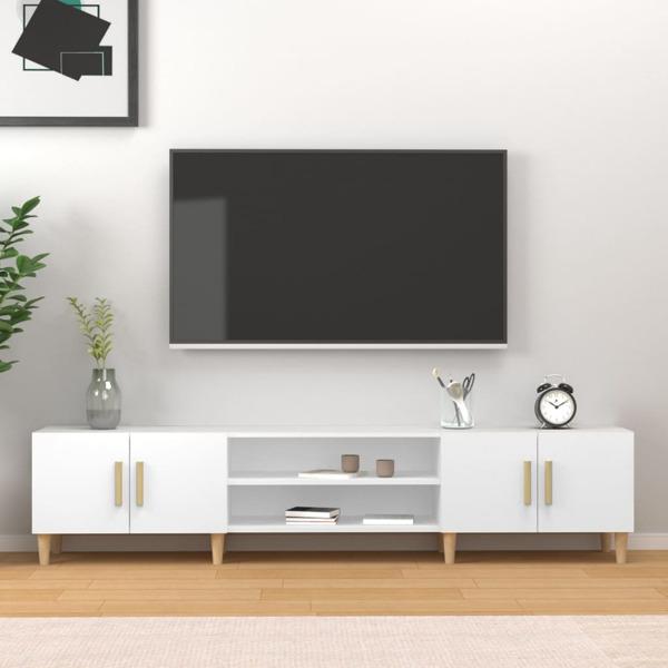 vidaXL Tv-bänk vit 180x31,5x40 cm konstruerat trä Vit
