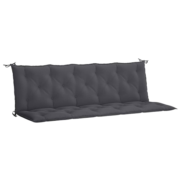 vidaXL Bänkdyna för trädgården antracit 180x(50+50)x7 cm oxfordtyg Antracit