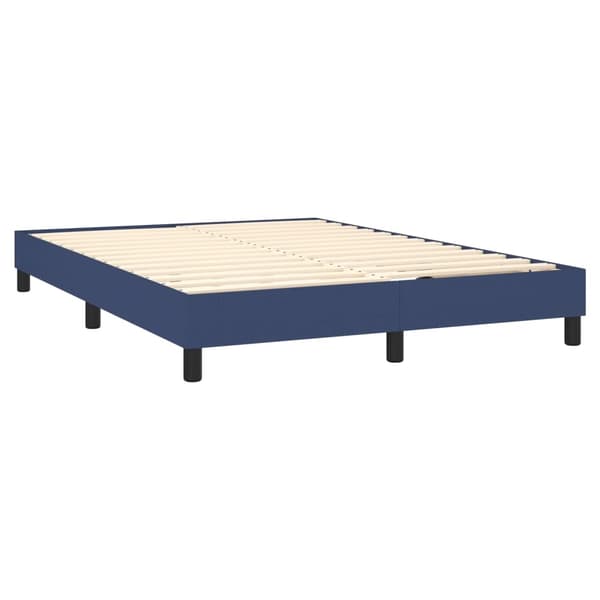 vidaXL Ramsäng med madrass blå 140x200 cm tyg Blå