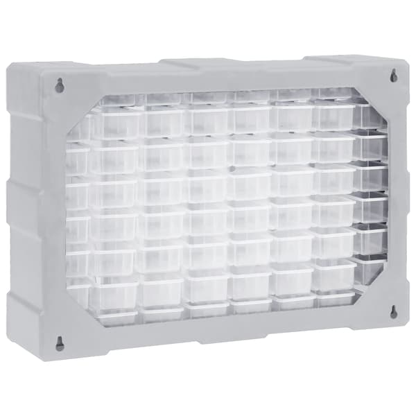 vidaXL Sortimentskåp med 64 lådor 52x16x37,5 cm grå