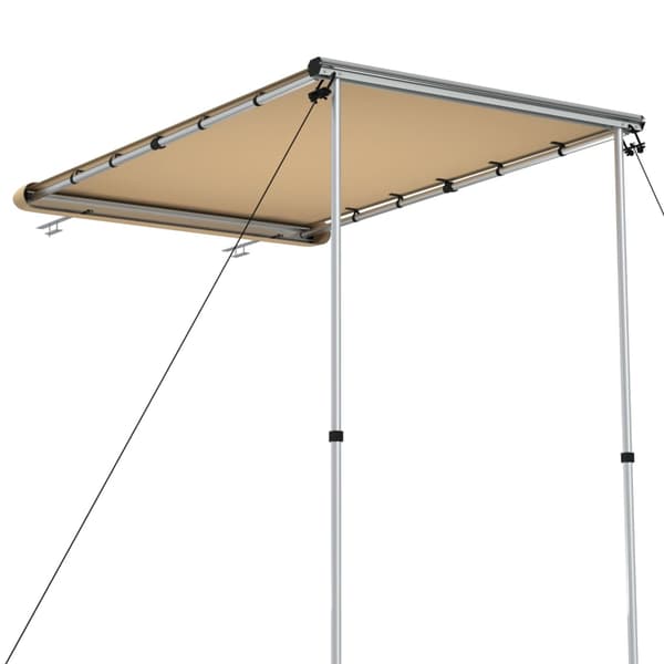 vidaXL Husvagnsmarkis 1,2x2x2,15 m beige Beige