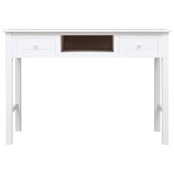 vidaXL Skrivbord vit 110x45x76 cm trä Vit