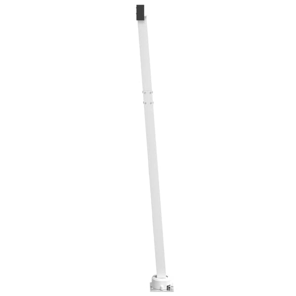 vidaXL Markisstolpar set vit 600x245 cm järn White